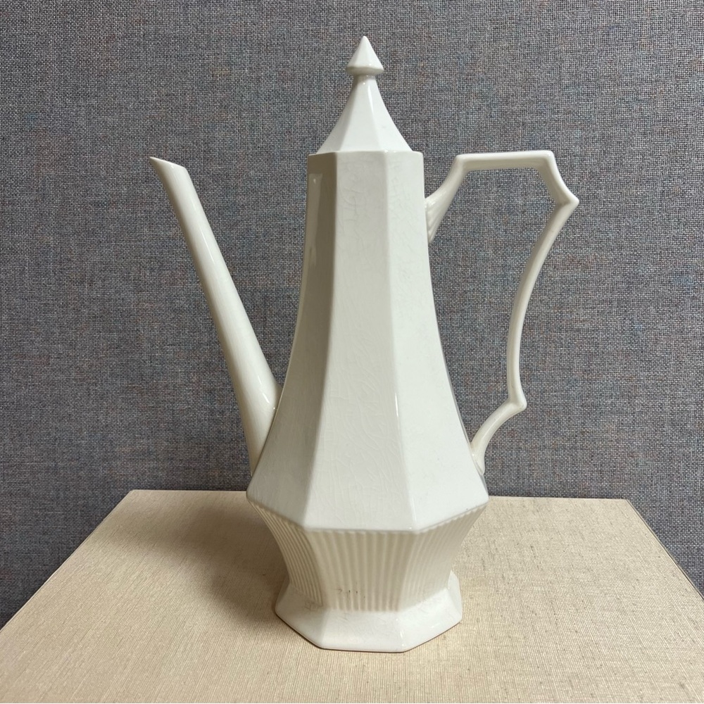 Vintage Independence Ironstone Porcelain 13” Tall White Coffee/Tea Pot